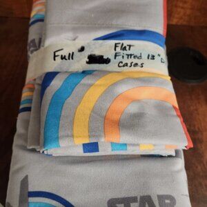 Star Wars Full Size Sheet Set Colorful Flat & Fitted 13 Inch Deep Pocket